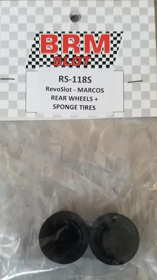 RS-118S RevoSlot Marcos Rear Wheels "WIDE" + sponge tires X2